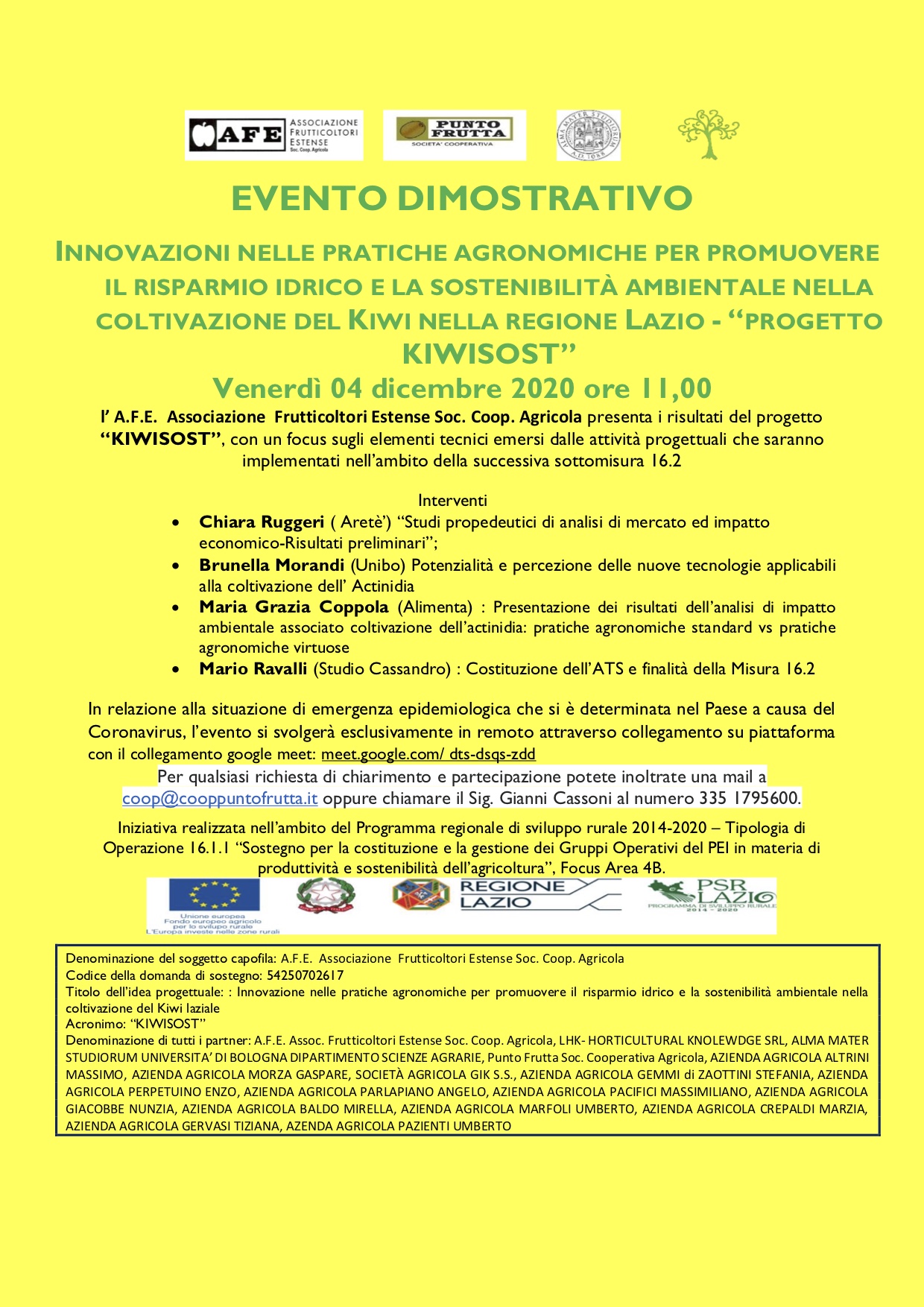 ANCORA UN EVENTO DIMOSTRATIVO KIWISOST